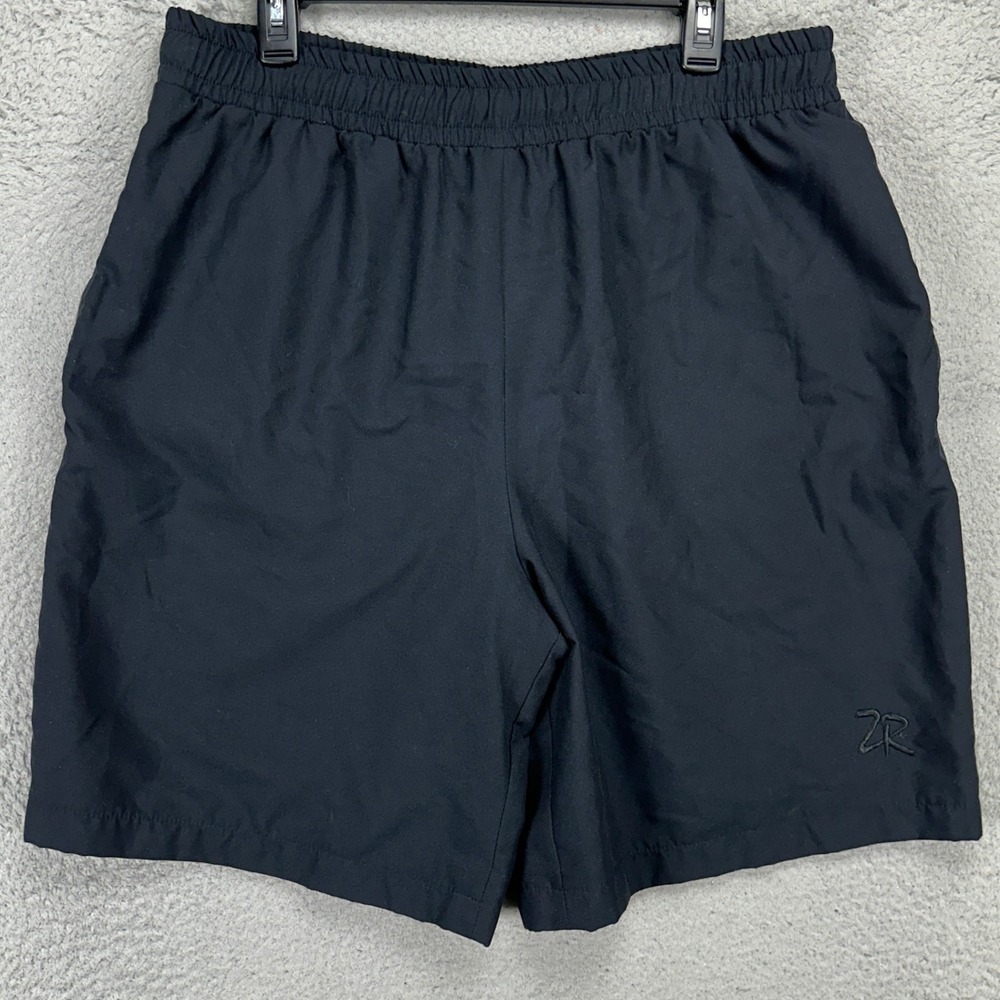 Zero Restriction Mens Waterproof Pull On Athletic Shorts Large Black Drawstring